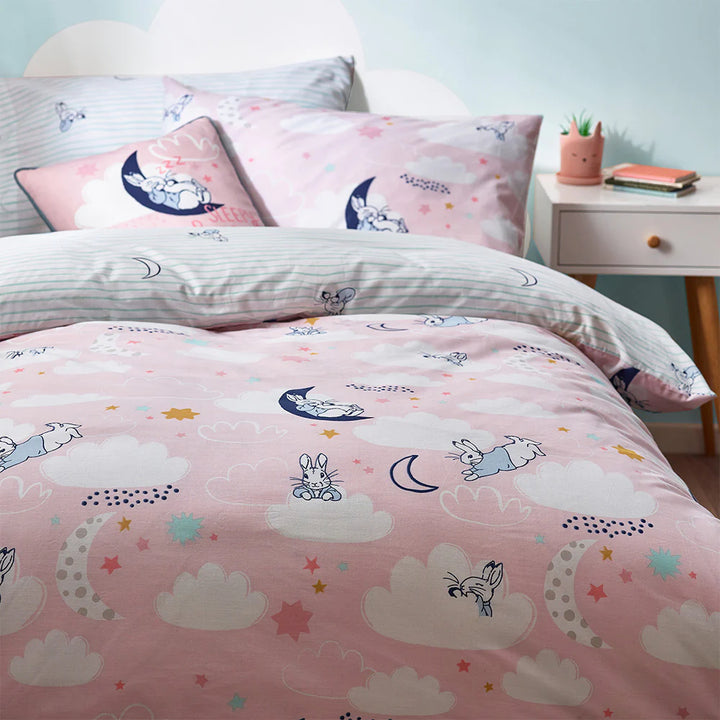 Peter Rabbit Sleepy Head Duvet Cover Set - Pink - Williamsons Factory Shop