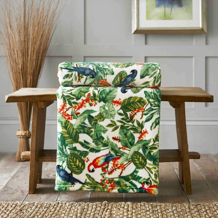 Deyongs Pandemonium Printed Throw - Williamsons Factory Shop