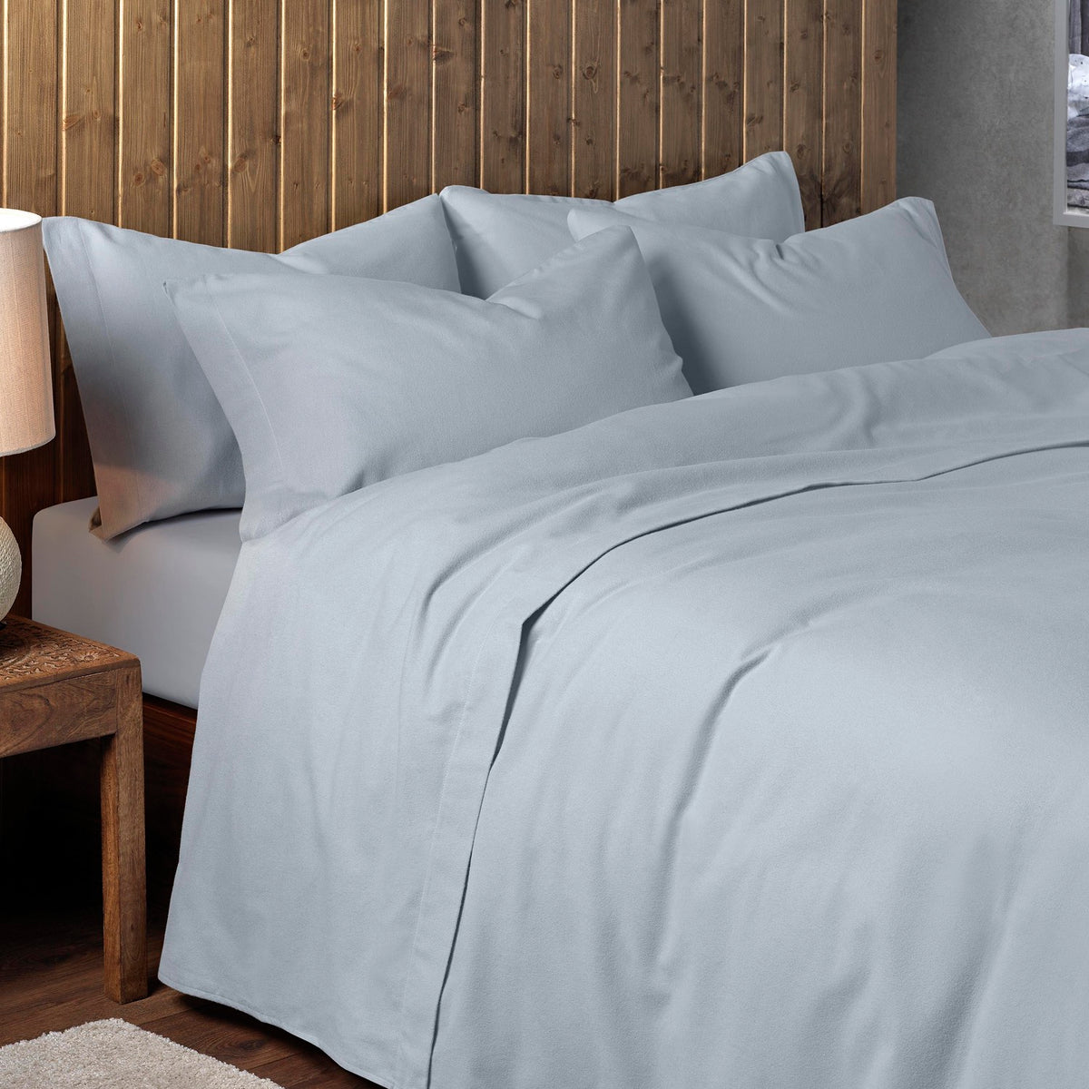 Premium Brushed Cotton Duvet Cover - Grey