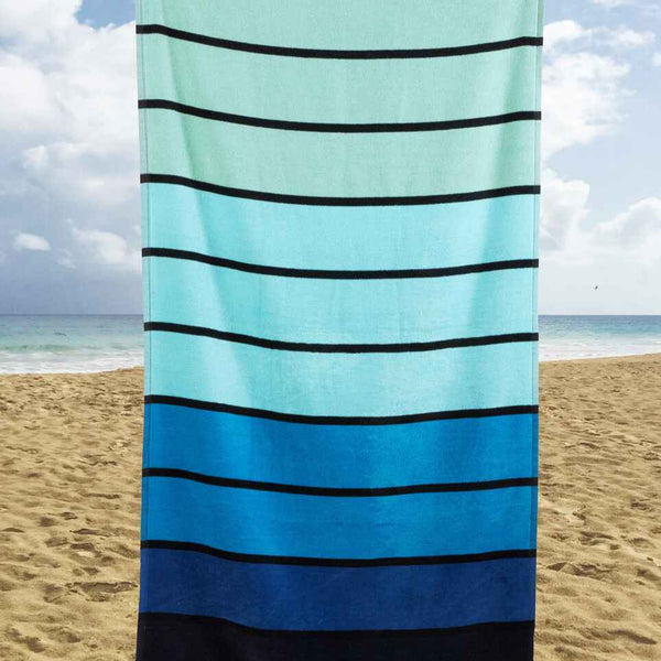 Ombre Stripes Beach Towel