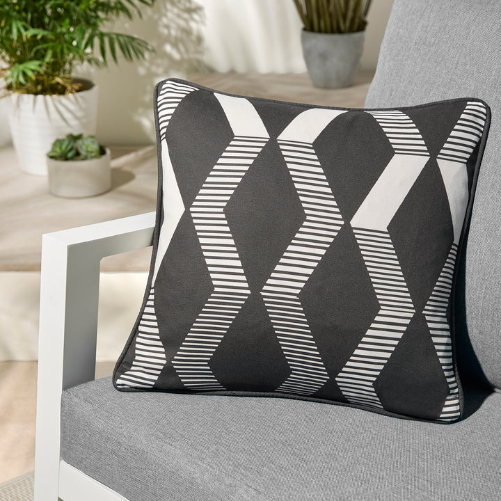 Fusion Rico Cushion - Black - Williamsons Factory Shop