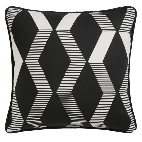 Fusion Rico Cushion - Black - Williamsons Factory Shop