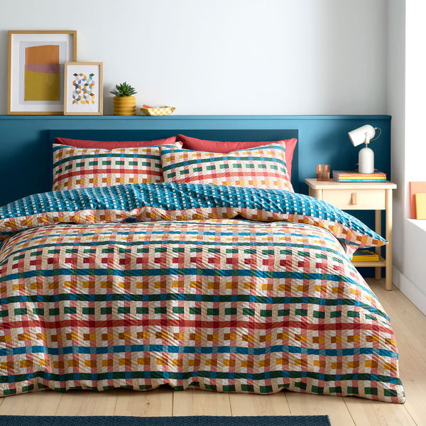 Fusion Rhett Textured Duvet Cover Set - Multi