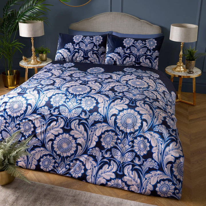 Laurence Llewelyn-Bowen Romilly Duvet Cover Set - Blue - Williamsons Factory Shop