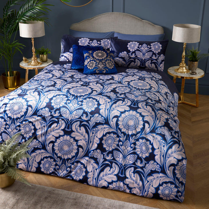 Laurence Llewelyn-Bowen Romilly Duvet Cover Set - Blue - Williamsons Factory Shop