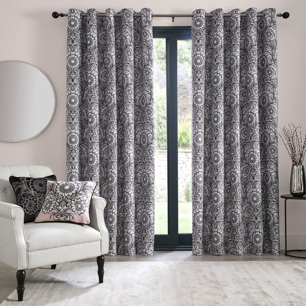 Laurence Llewelyn-Bowen Romilly Eyelet Curtains - Natural - Williamsons Factory Shop