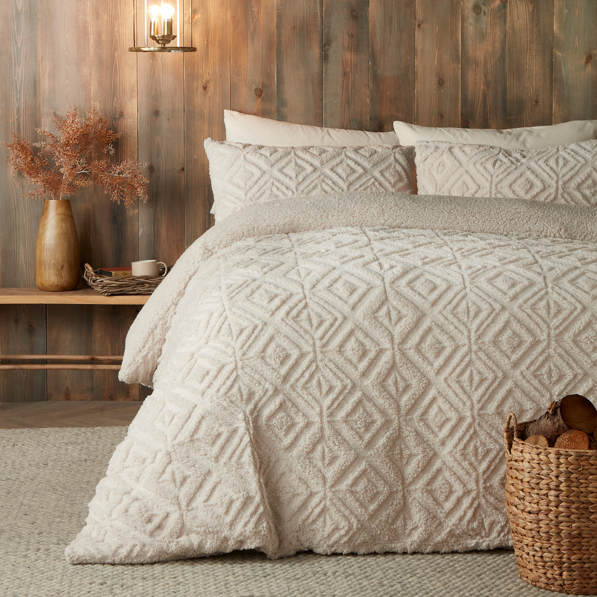 Fusion Snug Romo Duvet Cover Set - Natural