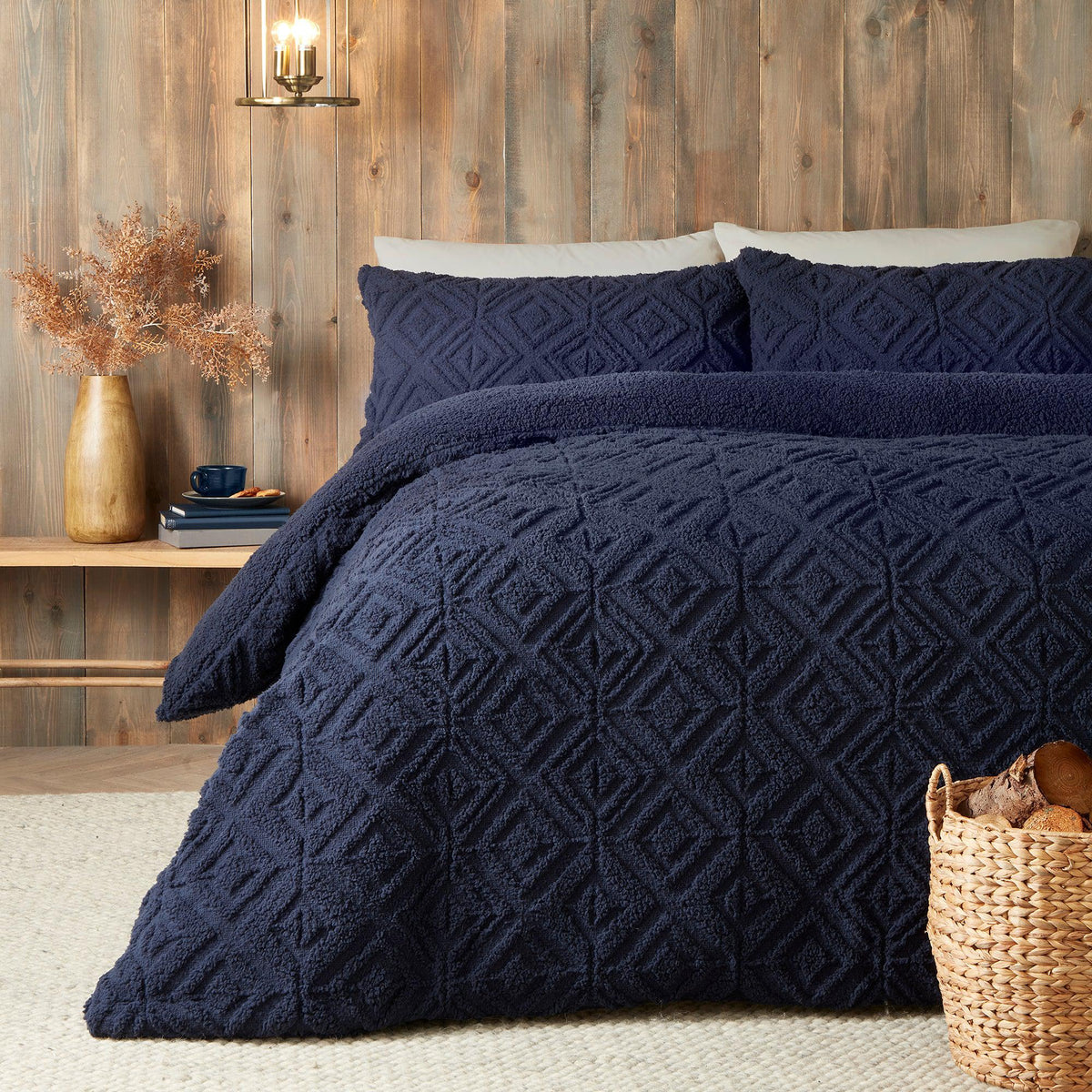 Fusion Snug Romo Duvet Cover Set - Navy