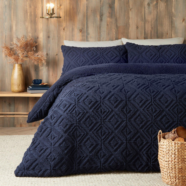 Fusion Snug Romo Duvet Cover Set - Navy - Williamsons Factory Shop
