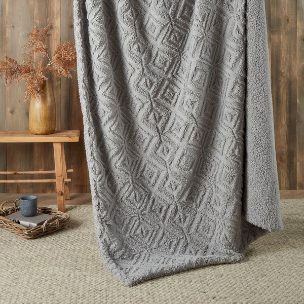 Fusion Snug Romo Throw - Grey - Williamsons Factory Shop
