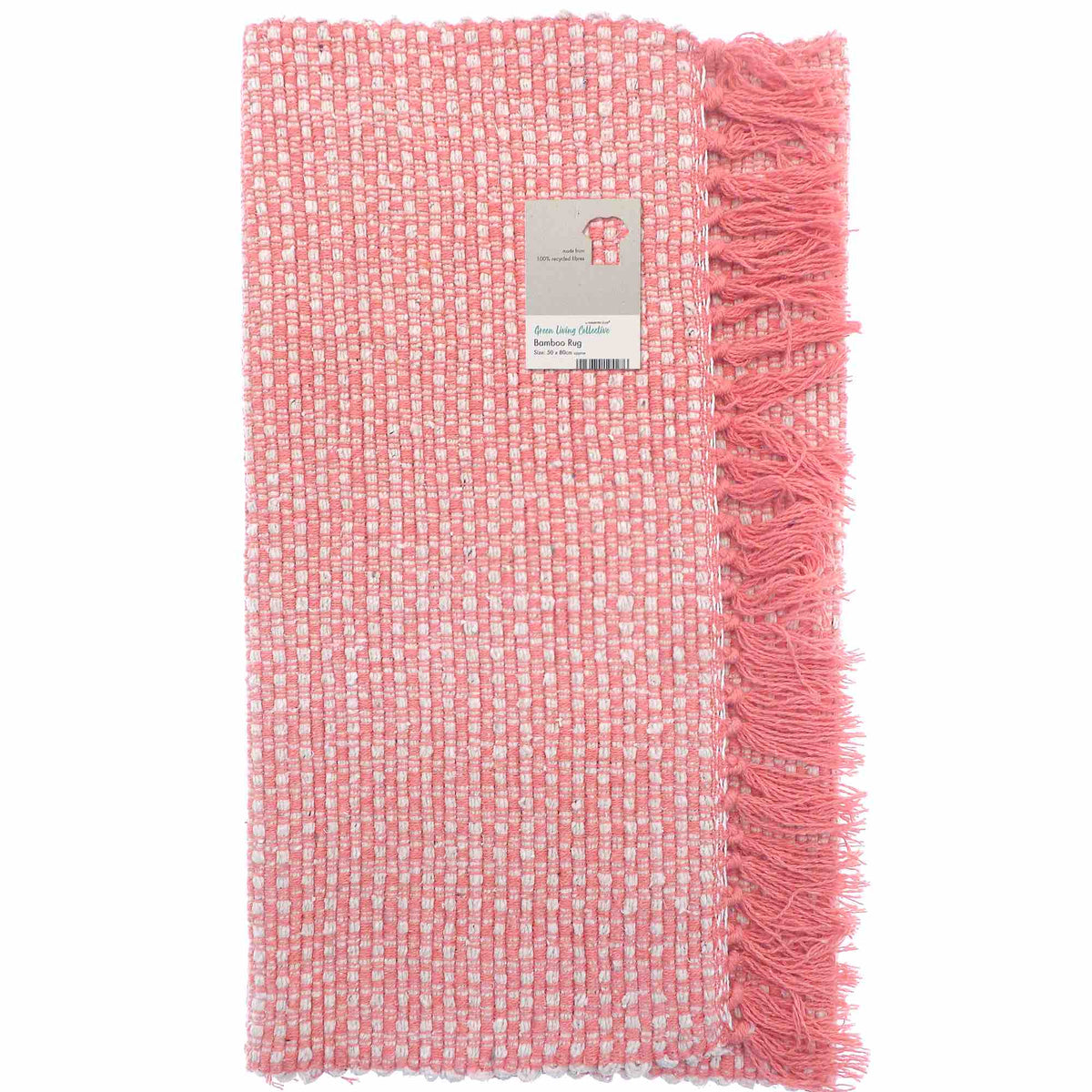 Bamboo Style Recycled Rug - Pink - Williamsons Home