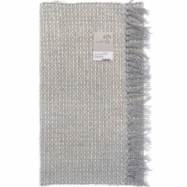 Bamboo Style Recycled Rug - Grey - Williamsons Factory Shop