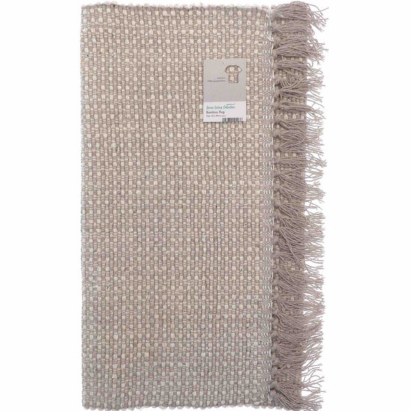 Bamboo Style Recycled Rug - Natural