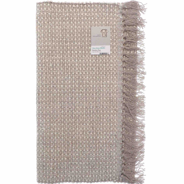 Bamboo Style Recycled Rug - Natural - Williamsons Factory Shop