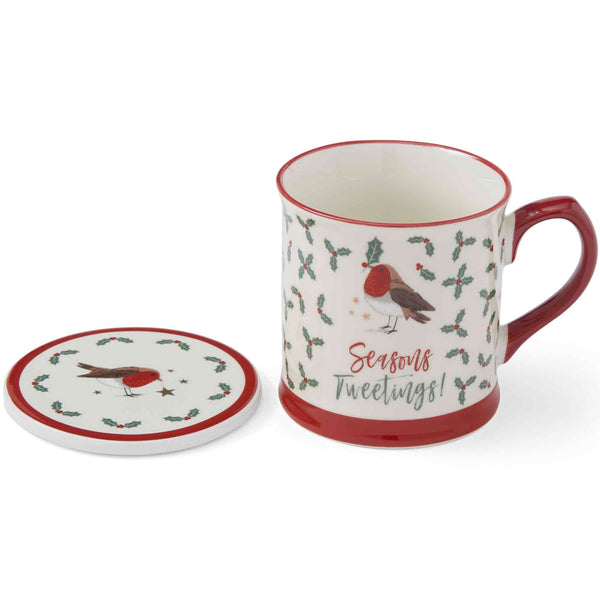 Robins Retreat Tankard Mug & Coaster Set