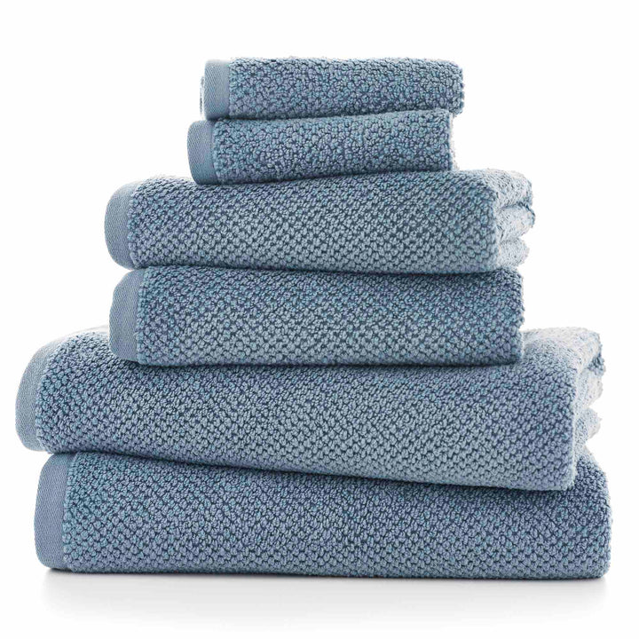 Romeo Textured Quik Dry Towel - Denim - Williamsons Factory Shop