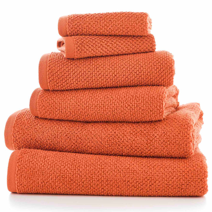 Romeo Textured Quik Dry Towel - Paprika - Williamsons Factory Shop