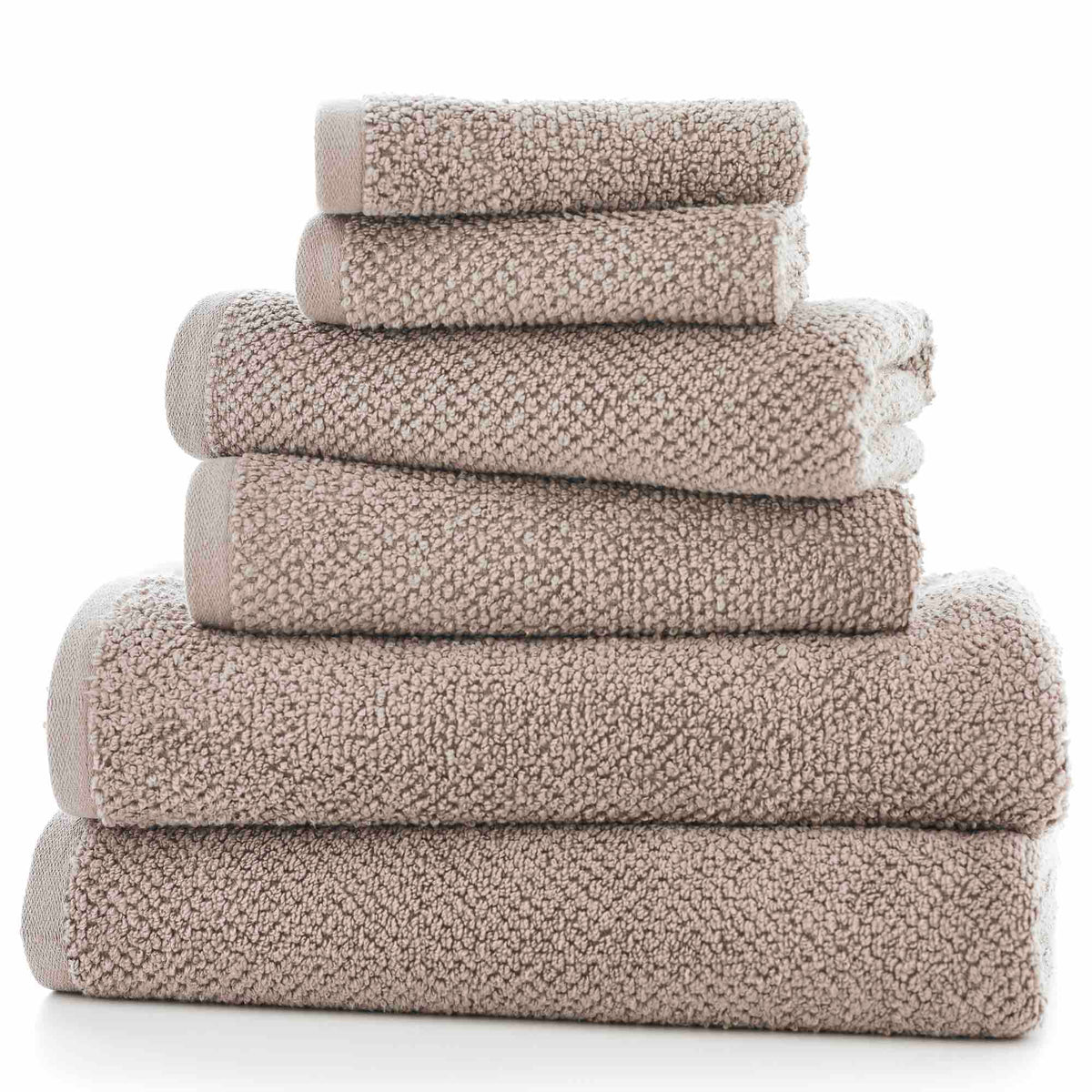 Romeo Textured Quik Dry Towel - Taupe - Williamsons Home