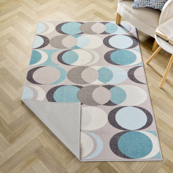 Fusion Sander Washable Rug - Duck Egg - Williamsons Factory Shop