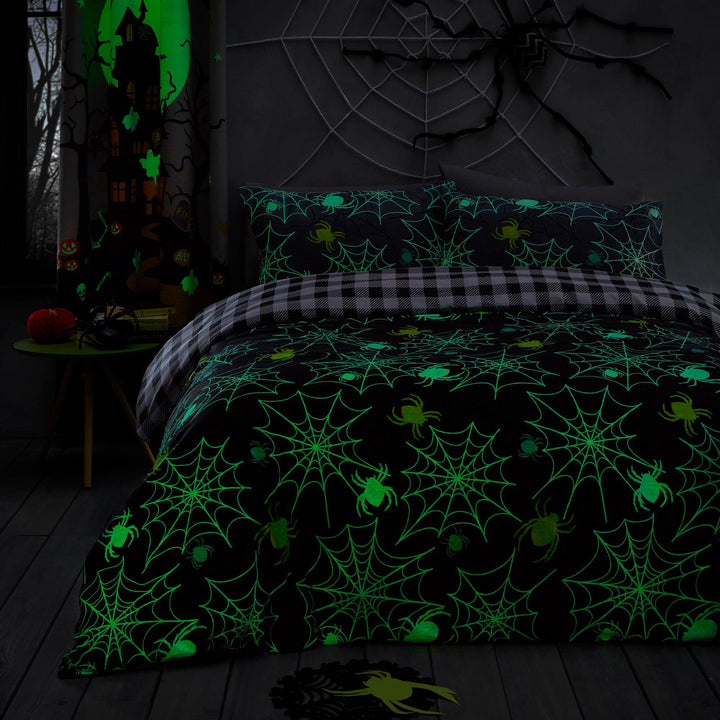 Bedlam Spiders Duvet Cover Set - Grey - Williamsons Factory Shop