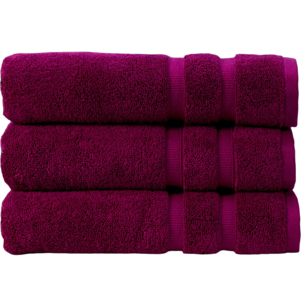Christy Signum Combed Cotton Towel - Plum - Williamsons Factory Shop