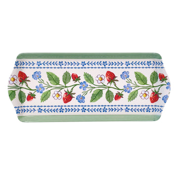 Strawberry Patch Small Serving Tray - Green