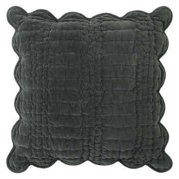 Laura Ashley Brady Scalloped Cushion - Pine Green