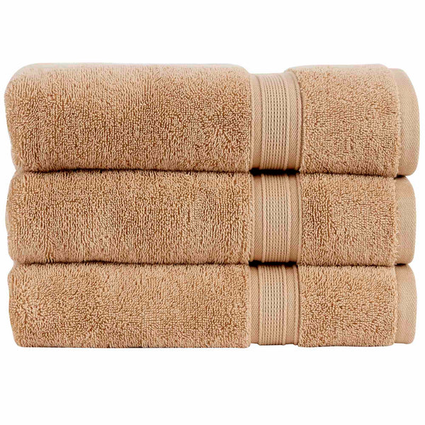 Christy Serene Combed Cotton Towel - Chai Latte