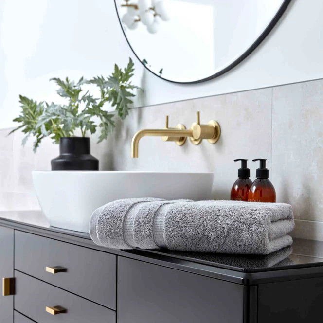 Christy Signum Combed Cotton Towel - Dove Grey - Williamsons Factory Shop