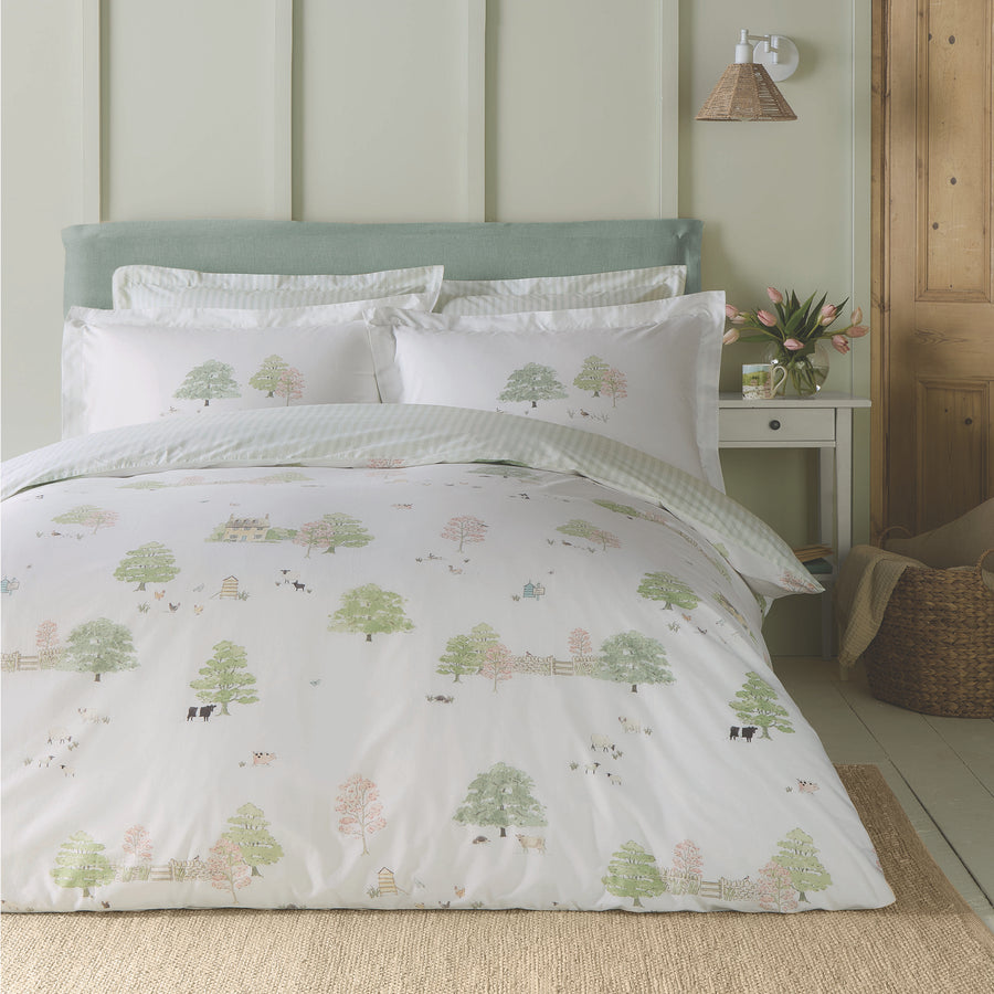 Sophie Allport Spring Cottage Duvet Cover Set - Green - Williamsons Factory Shop