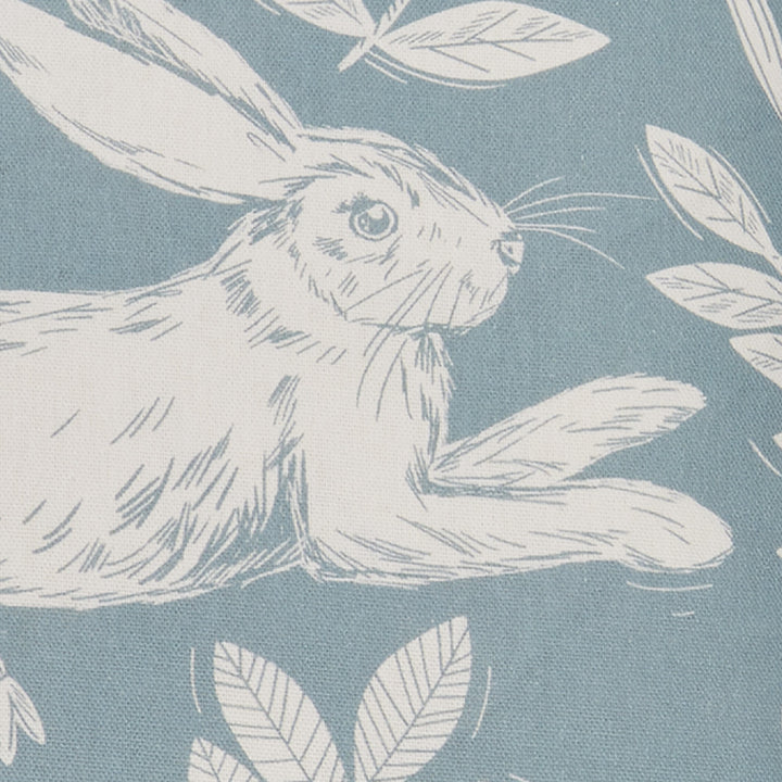 Dreams & Drapes Spring Rabbit Outdoor Cushion - Duck Egg - Williamsons Factory Shop