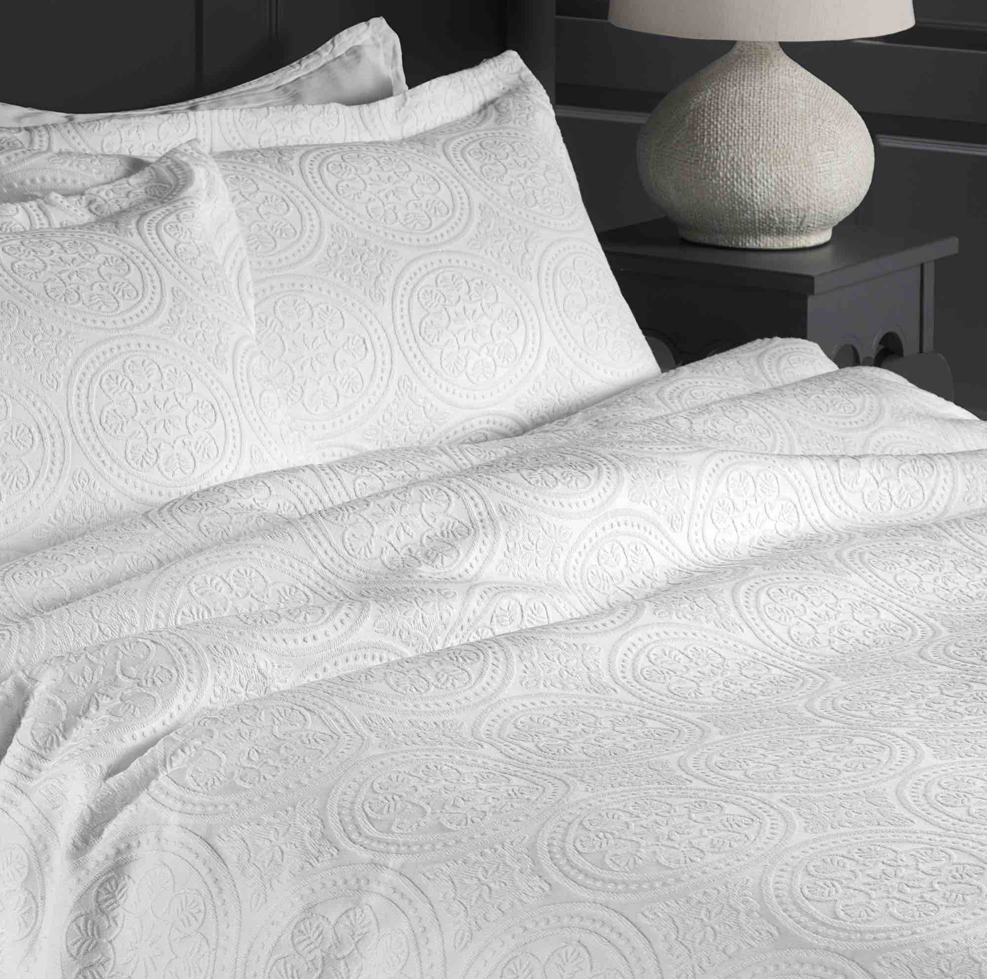 Stowe Jacquard Duvet Cover Set - White