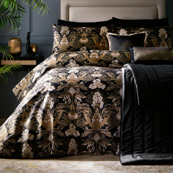Laurence Llewelyn-Bowen Suburban Jungle Duvet Cover Set - Black