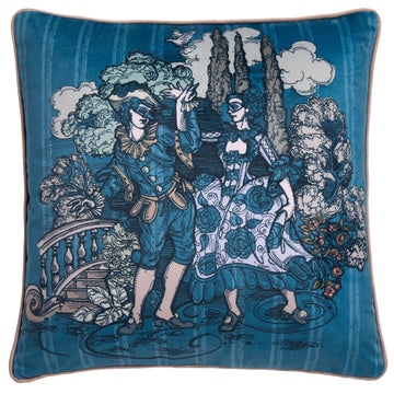 Laurence Llewelyn-Bowen Tuscan Toile Cushion - Blue