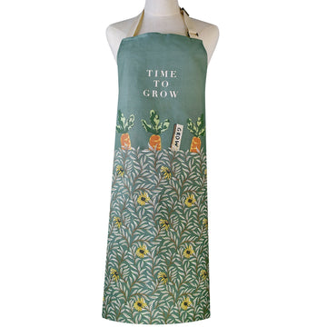 Time to Grow Cotton Apron - Green