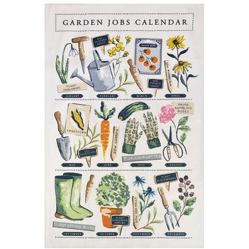 Time to Grow Jobs Cotton Tea Towel - Green
