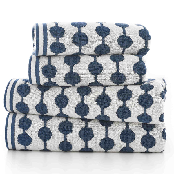 The Lyndon Company Bobbles Towel - Marine - Williamsons Factory Shop