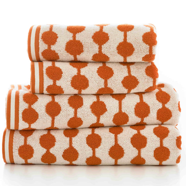 The Lyndon Company Bobbles Towel - Orange - Williamsons Factory Shop