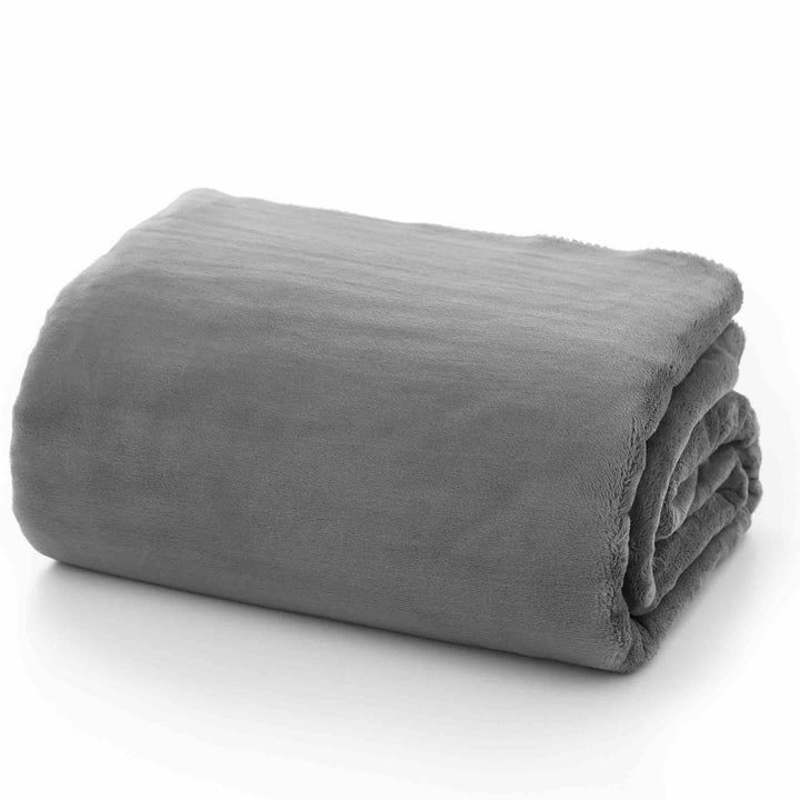 Windsor Faux Fur Sherpa Throw - Charcoal - Williamsons Factory Shop