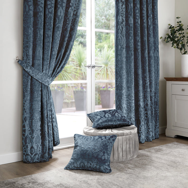 Curtina Trinity Cushion - Blue - Williamsons Factory Shop
