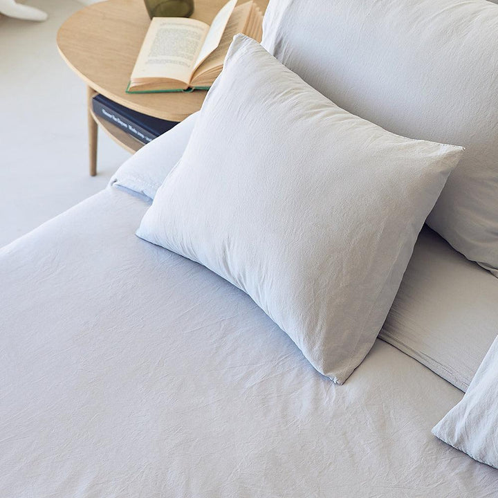 Tavira Washed Cotton Duvet Cover - Grey - Williamsons Factory Shop