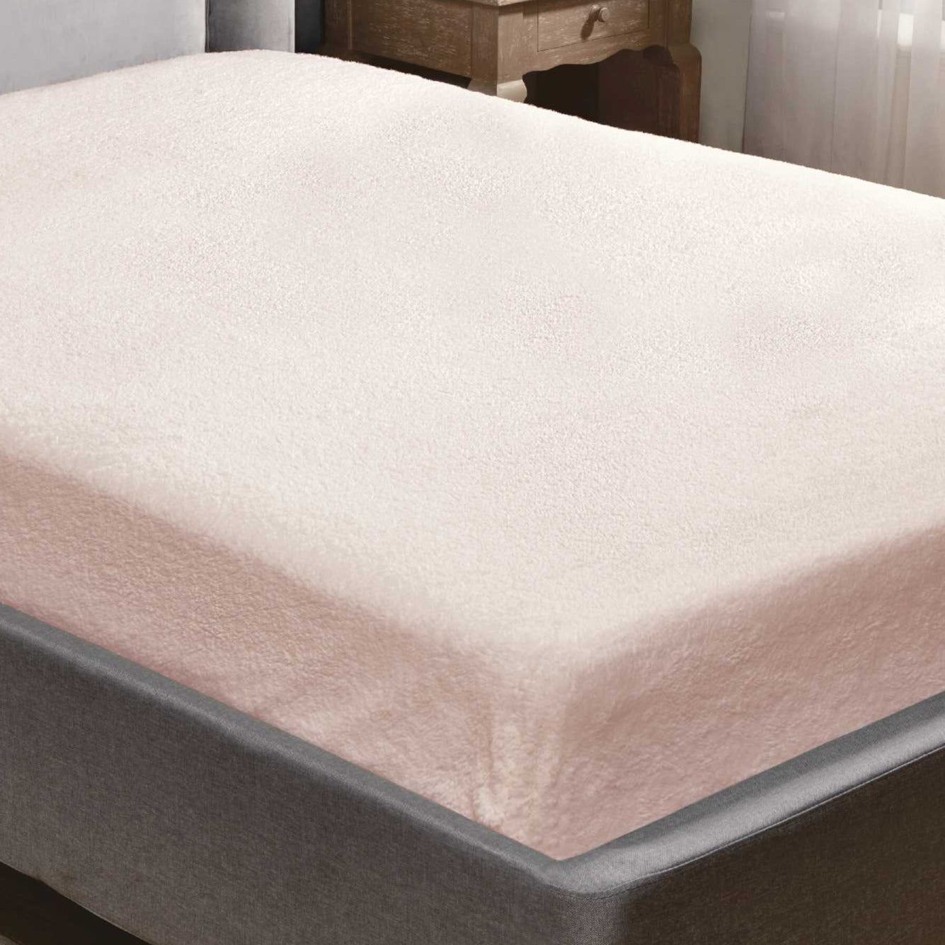 Sherpa Teddy Fleece Fitted Sheet - Pink