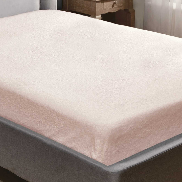 Sherpa Teddy Fleece Fitted Sheet - Pink - Williamsons Factory Shop