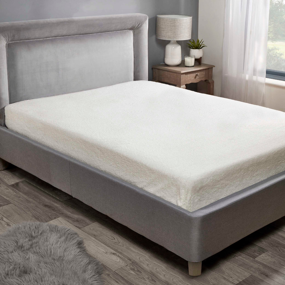Sherpa Teddy Fleece Fitted Sheet - Cream - Williamsons Home