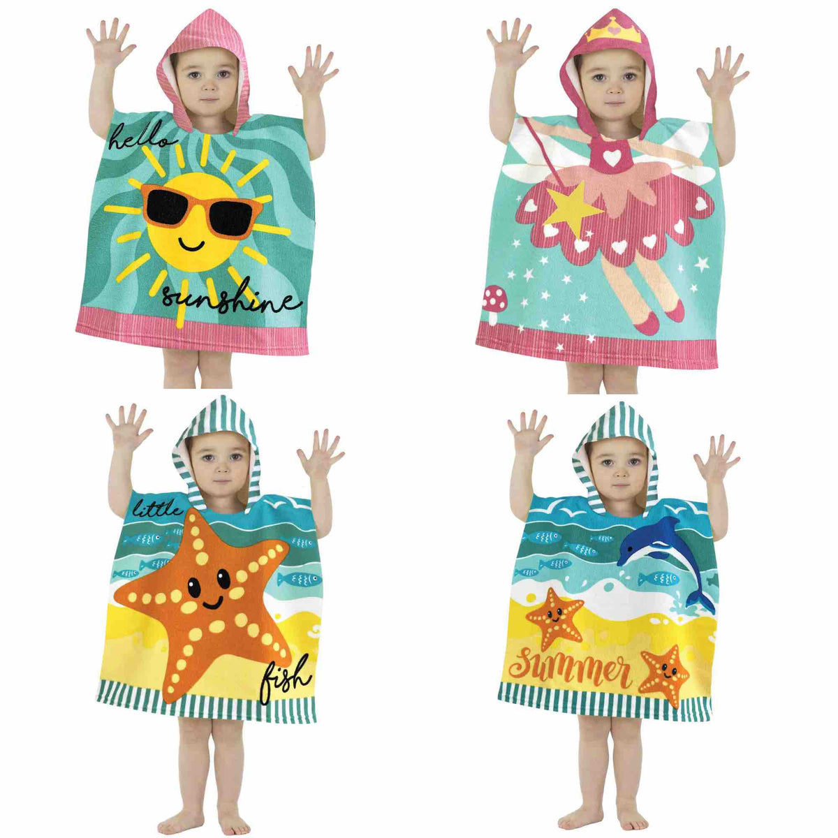 Kids Hooded Poncho Pal Robe (1 -3 Years) - Williamsons Home