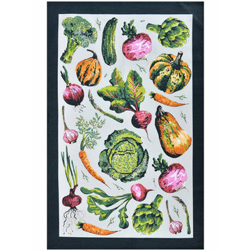 Vegetable Medley Cotton Tea Towel - Multi