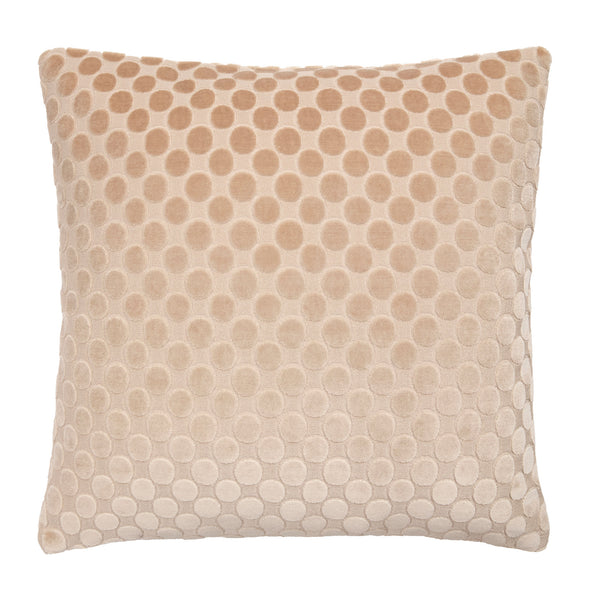 Soiree Velvet Spot Velvet Cushion - Natural