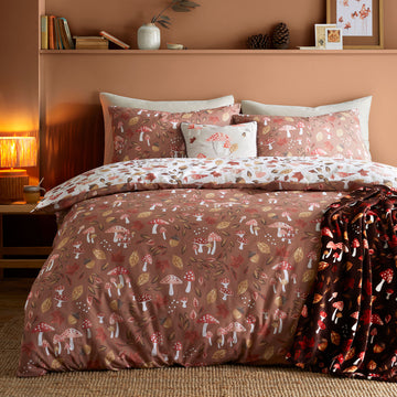 Parure de housse de couette réversible Fusion Woodland Dreams - Naturel