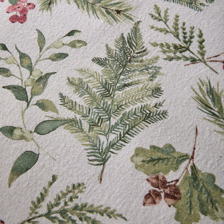 D & D Lodge Winter Sprigs Duvet Cover Set - Green - Williamsons Factory Shop