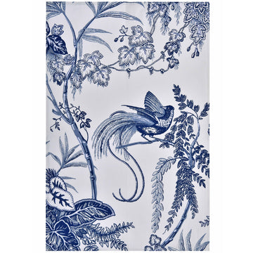 Willow Toile Cotton Tea Towel - Blue